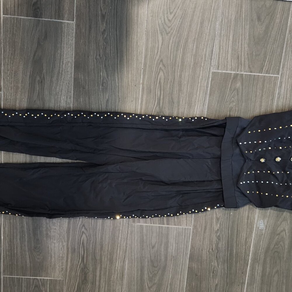 Weissman black pant suit costume